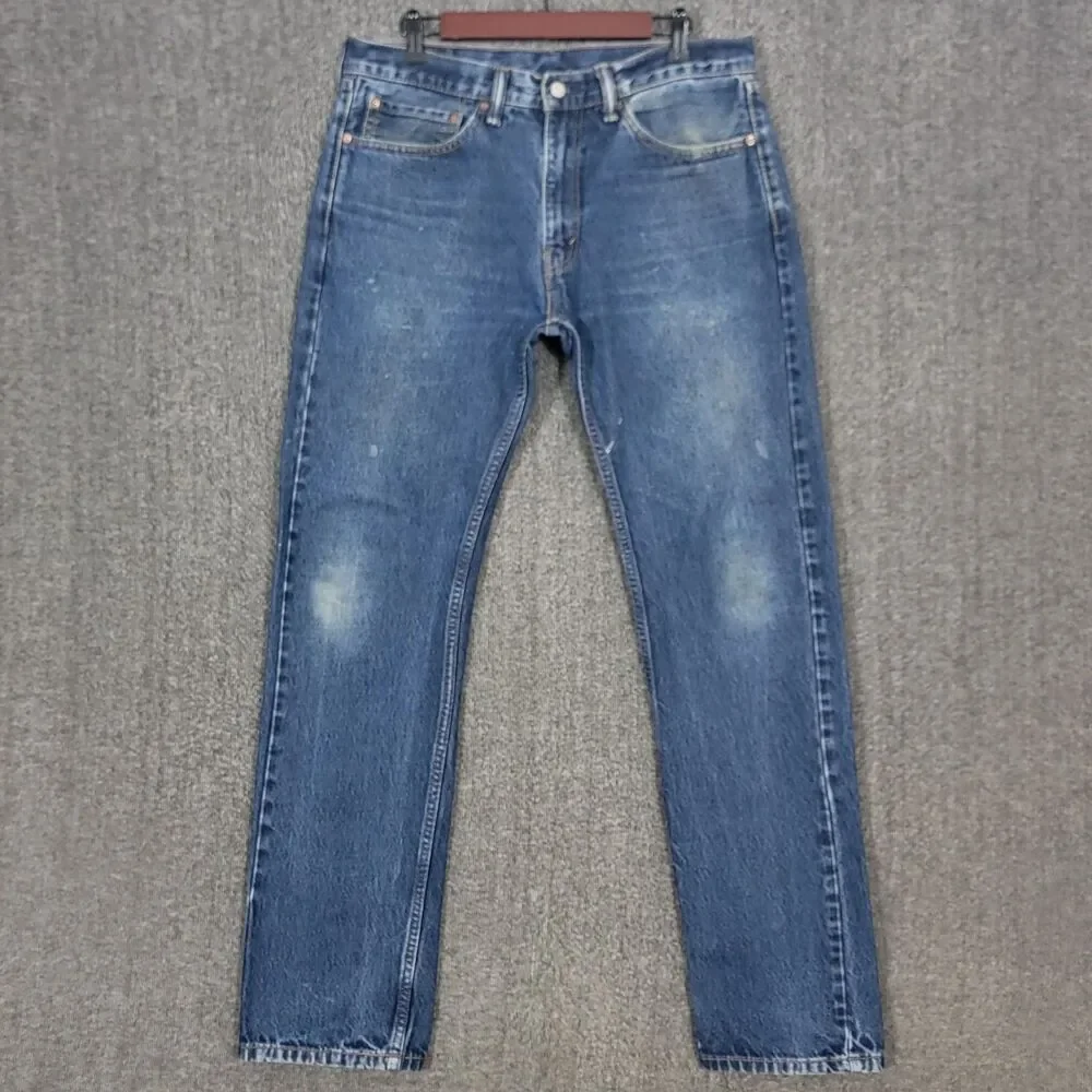 Vintage Levis 505 Jeans Mens 34x32* Blue Regular Fit Straight Leg Workwear